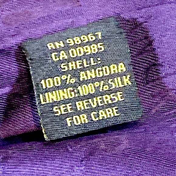 Catherine Malandrino Coat Womens 40 US 4 Black Angora Balloon Pea Couture VTG - Picture 4 of 16